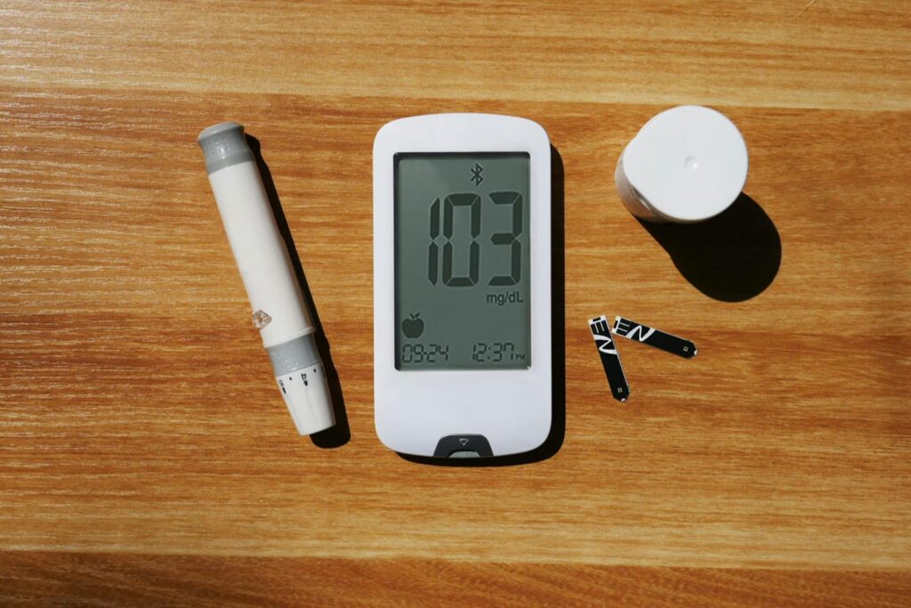 diabetic test apparatus and reading