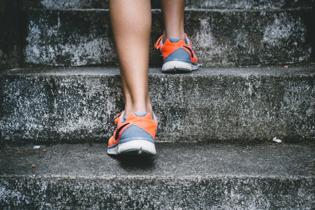 Stair climbing has many health benefits wherever you do it.
