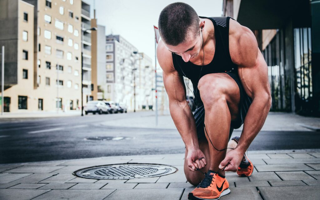 A man sprinting in Vienna