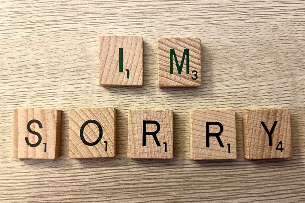 I'm sorry in scrabble